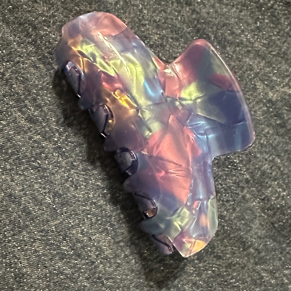 Iridescent Multicolor Hair Claw Clip